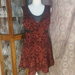 Junior women's Classy red and black semi formal dress size extra large